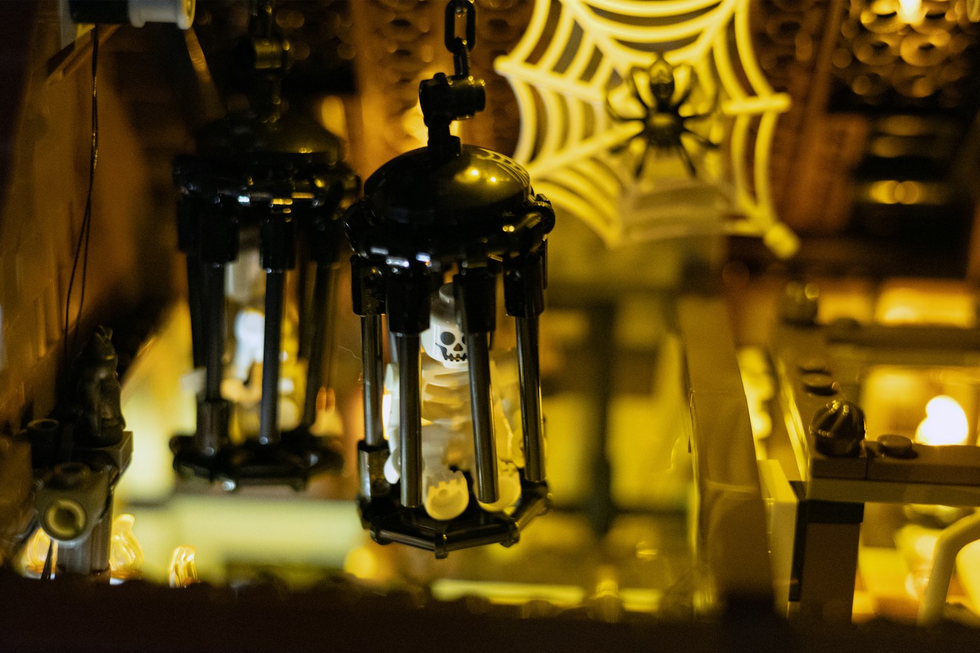 Halloween lanterns and garlands at Orchard Nurseries