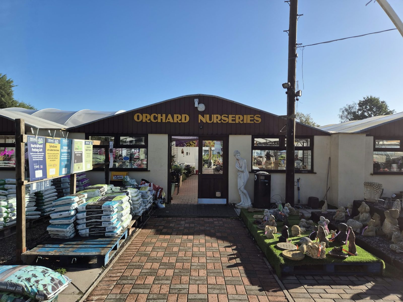 The main entrance to Orchard Nurseries