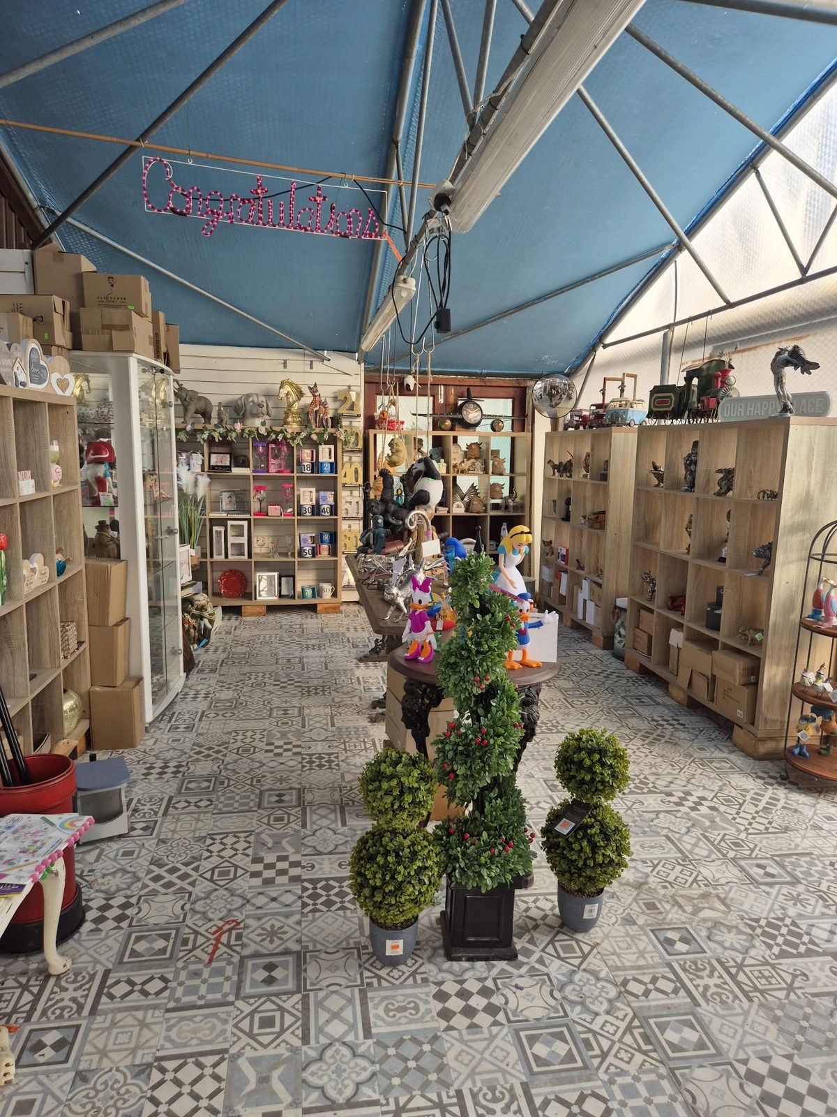 Inside the gift shop at Orchard Nurseries
